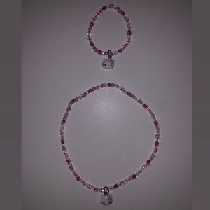 Hello Kitty Necklace & Bracelet set